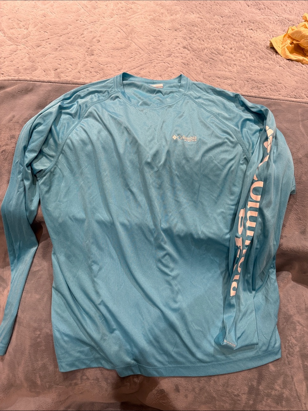 Columbia Men's Long Sleeve Performance Shirt - Aqua Blue